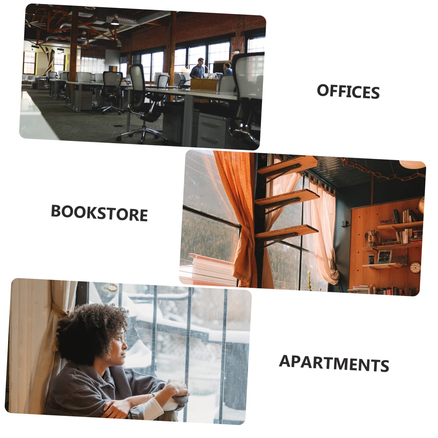 OSOLADY 20pcs Curtain Installation Plates Curtain Repair Fittings Easy to Install Accessories for Studios Apartments Offices and Restaurants