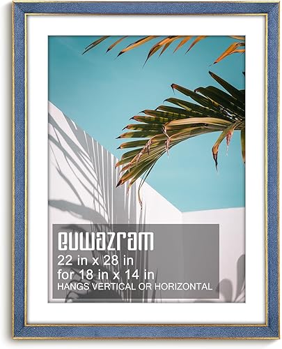 Miniatura 98 de Marco de gamuza de 10 x 13 pulgadas, marco individual, elegante marco verde de 10 x 13 pulgadas con paspartú para fotos de 8.5 x 11 pulgadas, para