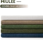 MIULEE Olive Green Couch Pillow Covers 18x18 Inch, Set of 2 Soft Chenille Decorative Throw Pillow Covers Farmhouse for Sofa Living Room Bed