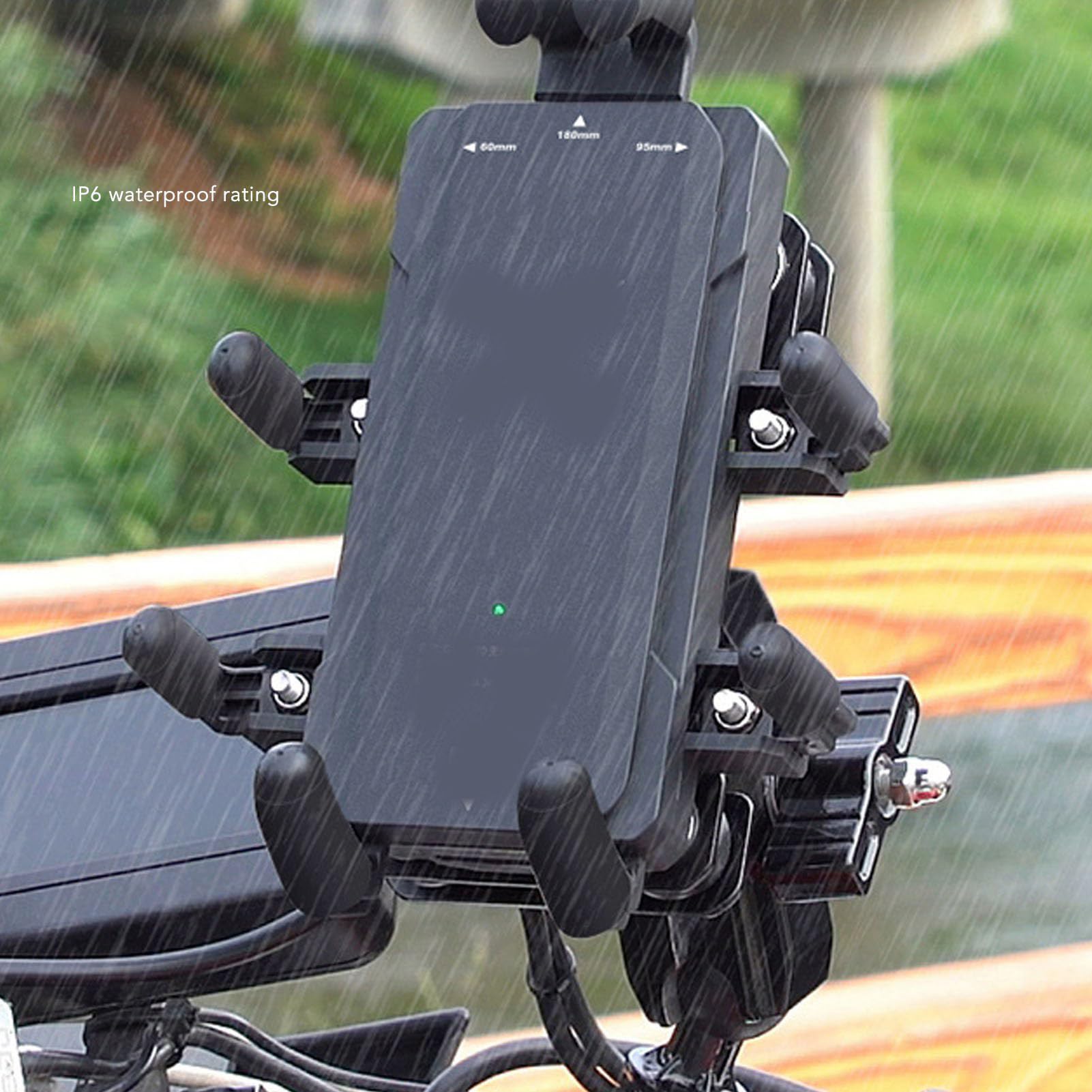 Uchwyt na telefon motocyklowy Odporny na wstrząsy, obrotowy, wodoodporny, uniwersalny uchwyt rowerowy ze stopu aluminium, do motocykli, rowerów elektrycznych z urządzeniami o