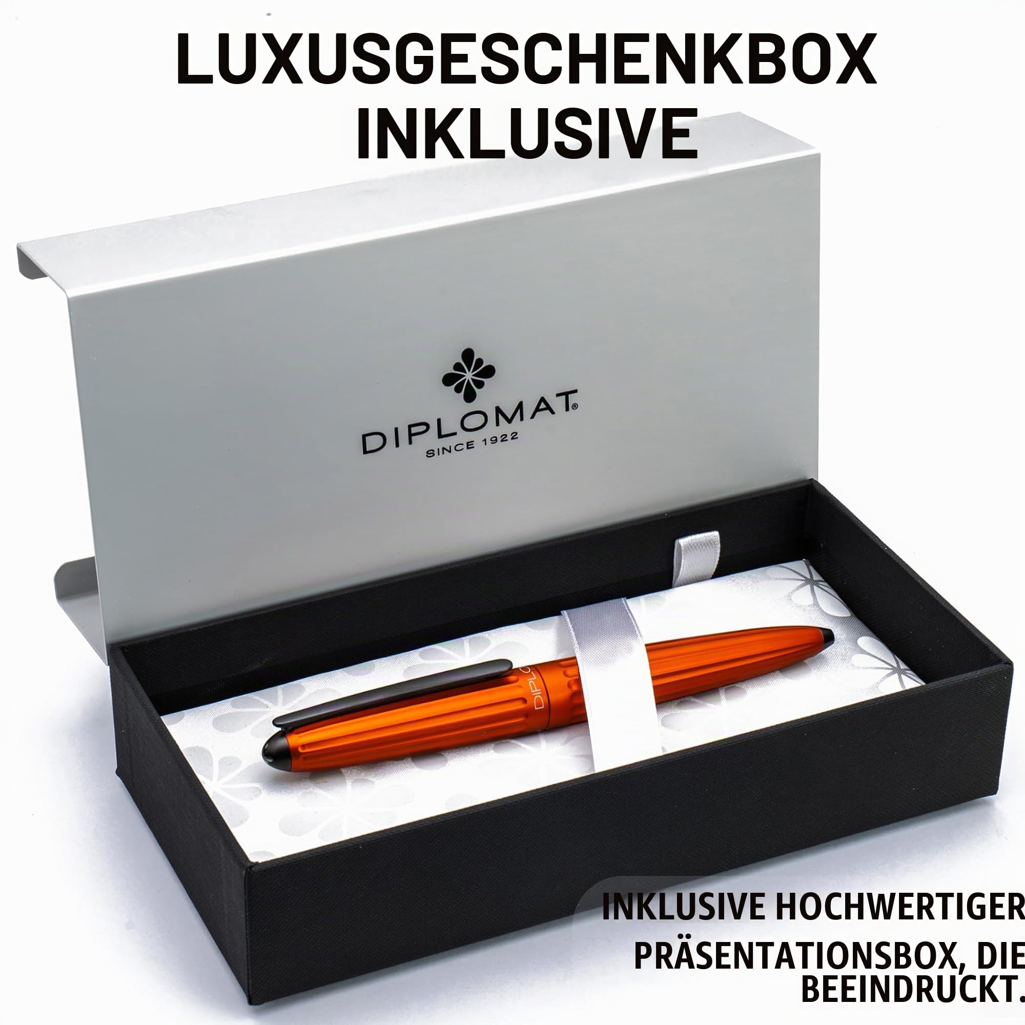 DIPLOMAT - Füllhalter Aero orange - Schick und elegant - Langlebig - 5-Jahre-Garantie - Orange