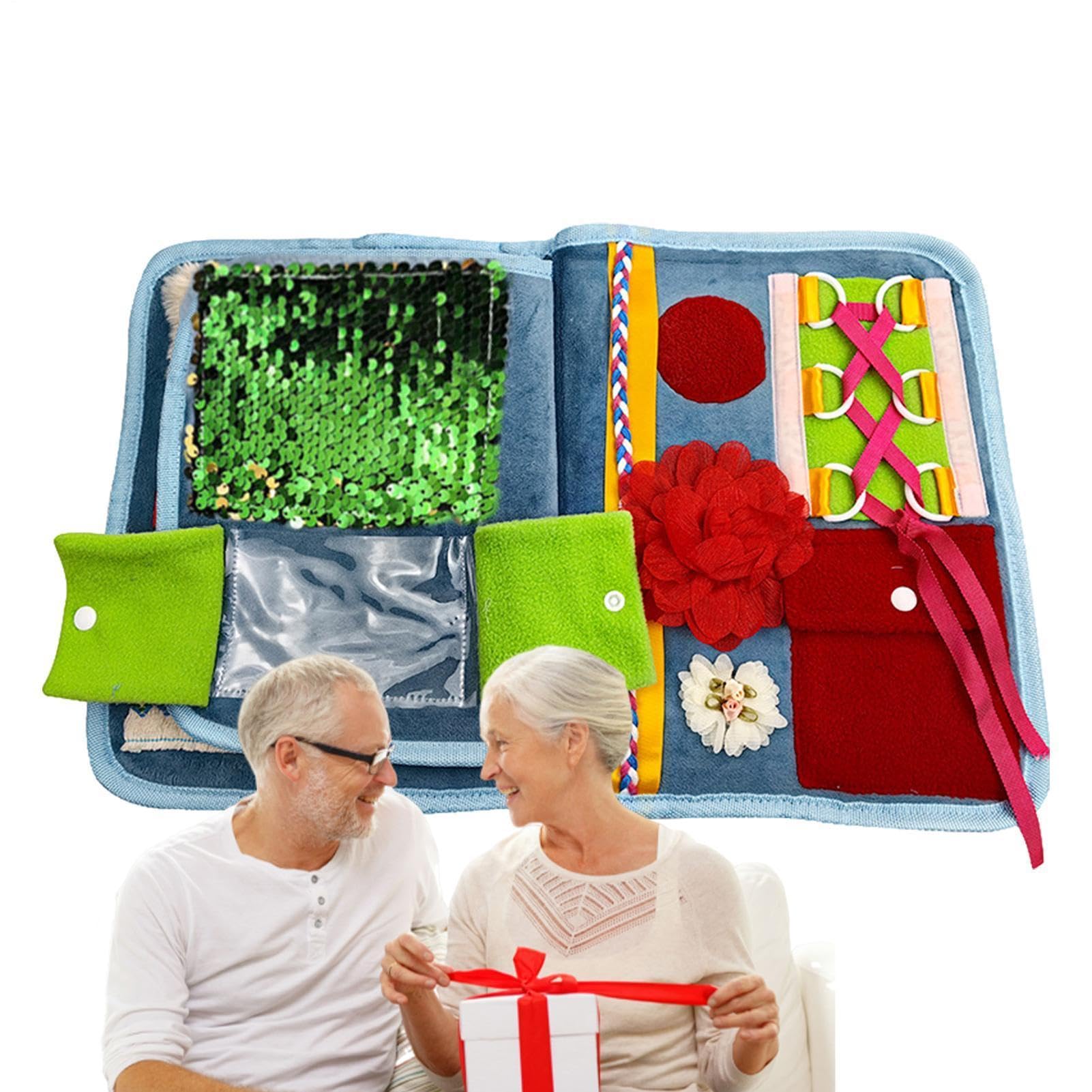 Fidget, zajęcia dla seniorów z demencją Fidget Stymulacja Sensoryczna | yk Sensoryczny Utrata pamięci Fidget Toys Book Wszechstronne produkty na Alzheimera Seniorzy z chorobą Alzheimera lub demenc