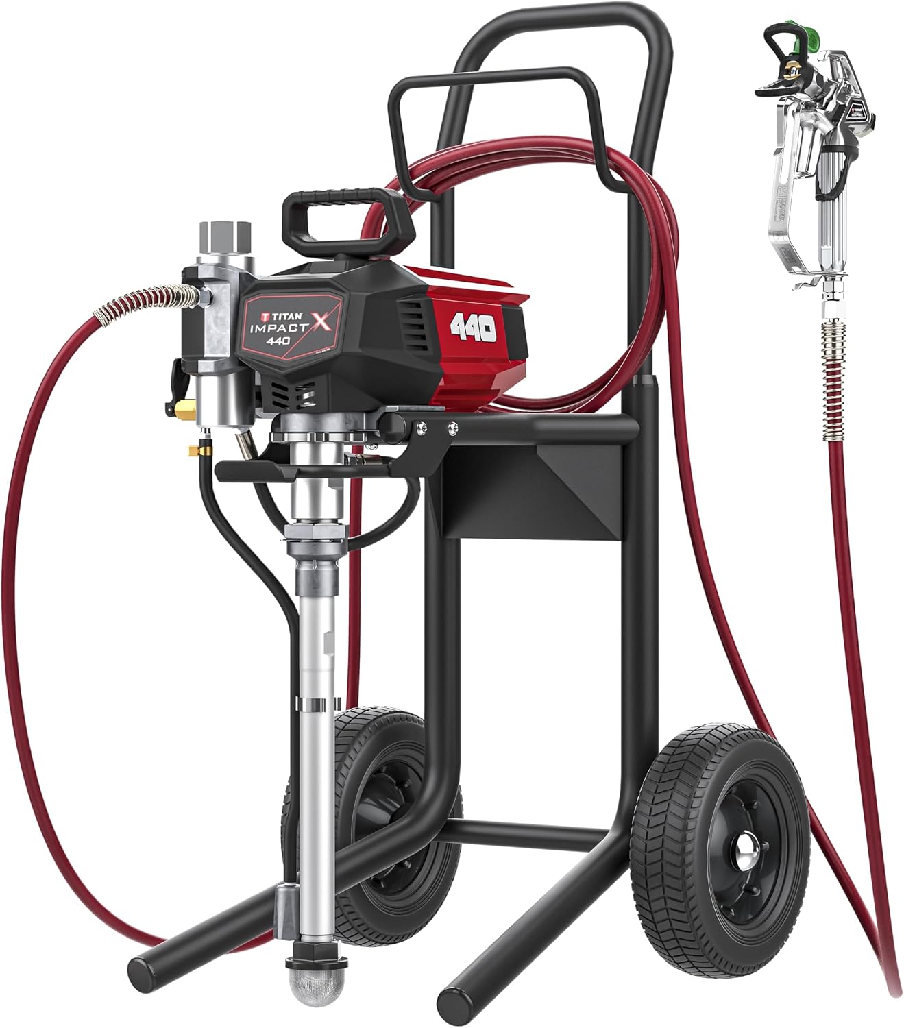 Titan Impact X 440 Electric Airless Paint Sprayer, 3300 PSI, Adaptive Pressure Control, High Rider