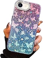 Vista 136 de I-MGAE-IN-AR - Funda compacta para iPhone 16 Pro Max con diseño de mariposa plateada brillante, a la moda, suave, delgada, de poliuretano