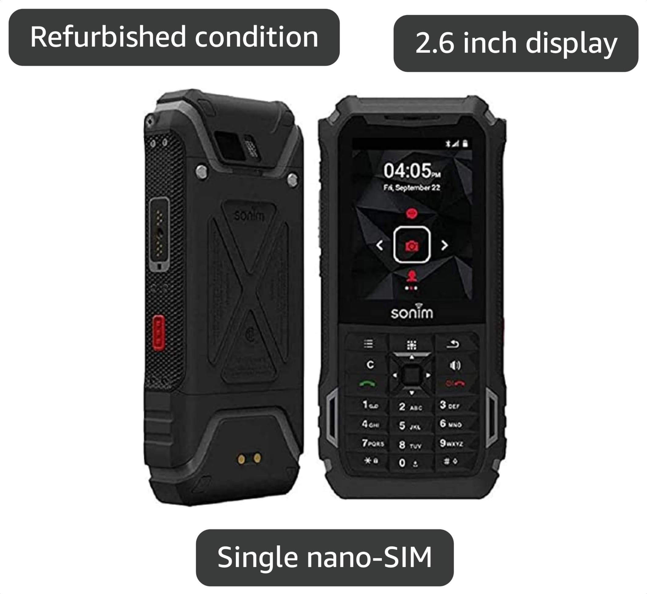 Amazon.com: Sonim XP5s Dual-SIM XP5800 (Verizon) Phone - Ultra