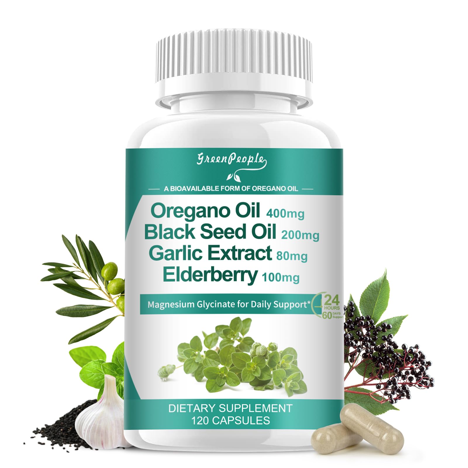 GREENPEOPLE 11-in-1 Oregano Oil Capsules