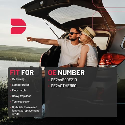 Miniatura 100 de BDFHYK C16-17796 20 inch 110Lbs/490N Gas Struts Shocks Lift Support for are Leer Camper Shell Topper Rear Window, Truck Bed Cover, Cabinet lid Door