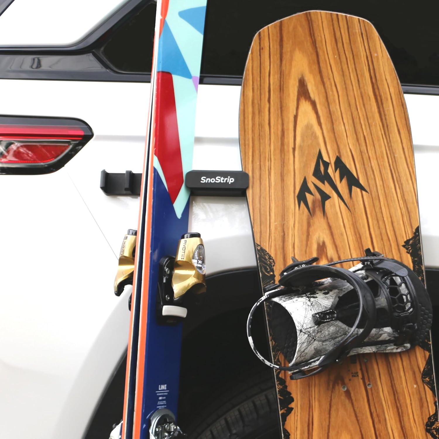 SnoStrip by RigStrips | The Original Protective Magnetic Ski & Snowboard Holder for The Side of Your Vehicle for Paint and Gear Protection