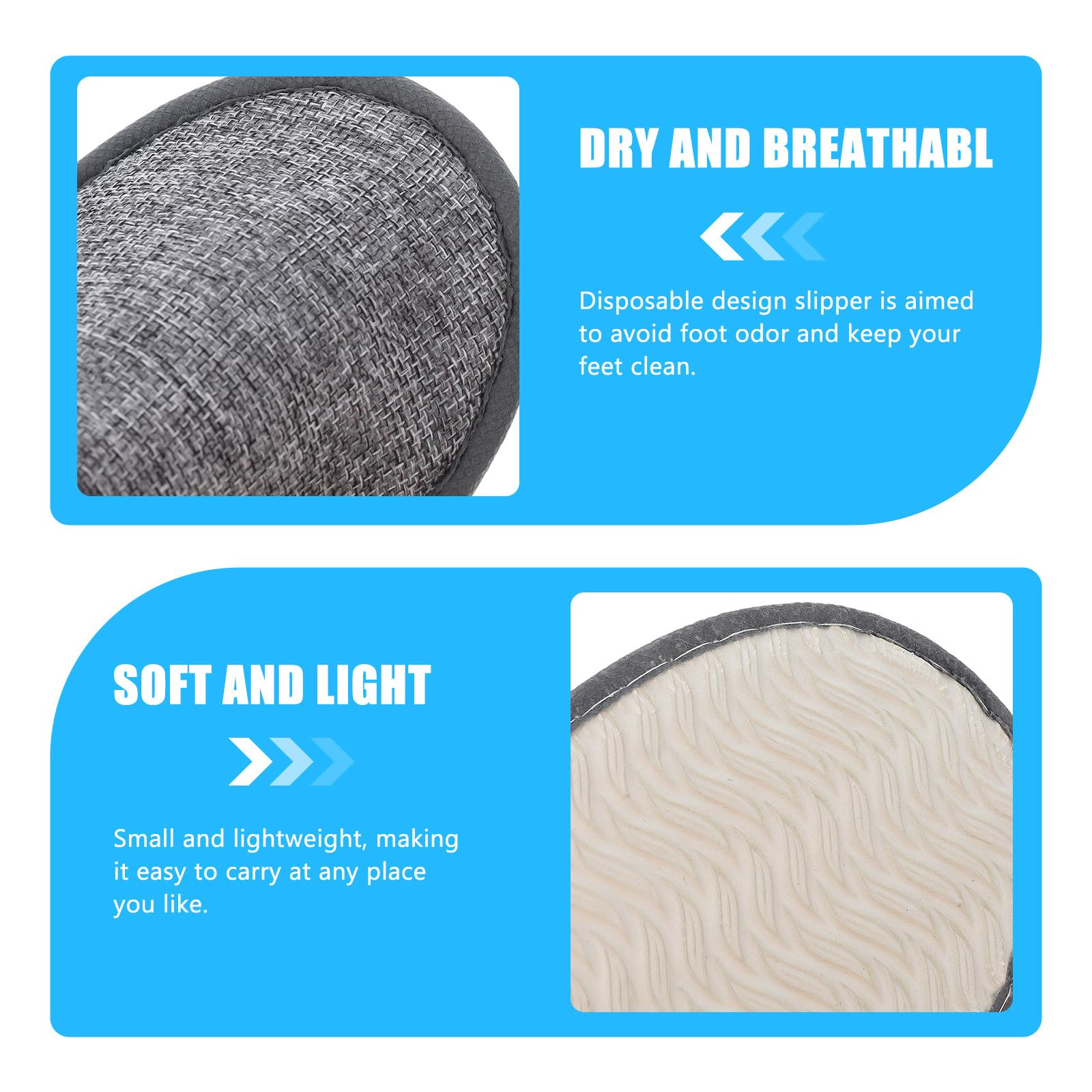 10 Paia di Pantofole Monouso Antiscivolo in Lino Traspirante per Ospiti Calzature Usa e Getta Unisex per Hotel Viaggi e Centri Estetici Protezione Sicura e Comfort Quotidiano