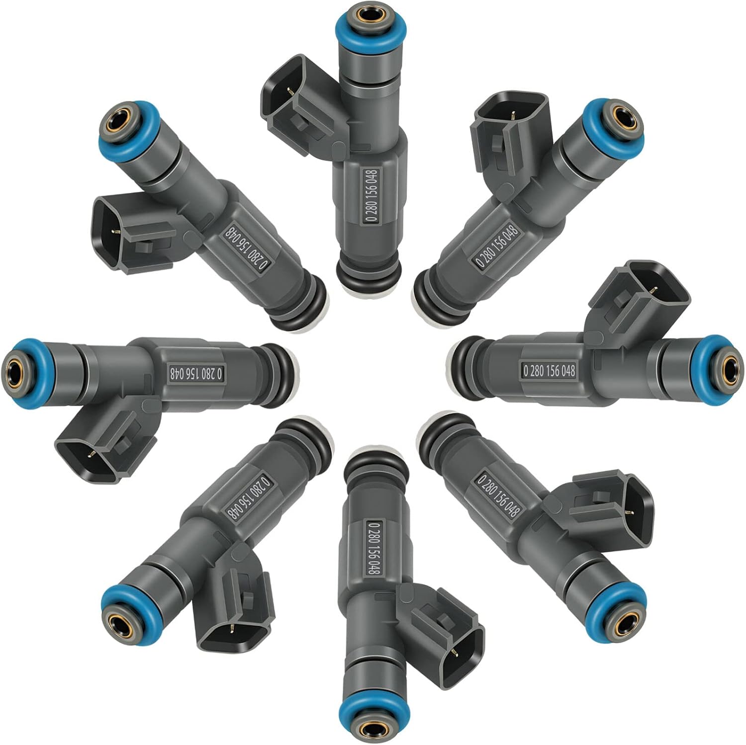 Injectors Kit,SCITOO 4 Holes Fuel Injector fit for 2001-2002 for Ford for Crown Victoria /2001-2002 for Lincoln for Town Car /2001-2002 for Mercury for Grand Marquis,Set of 8