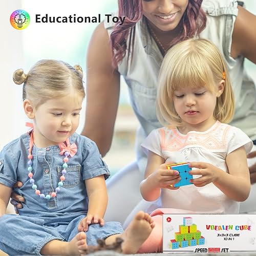 Miniatura 8 de Juego de cubos de velocidad de tamaño completo de 3 x 3 x 3 pulgadas, rompecabezas de 2.2 pulgadas, juego de cubos mágicos sin calcomanías, premio