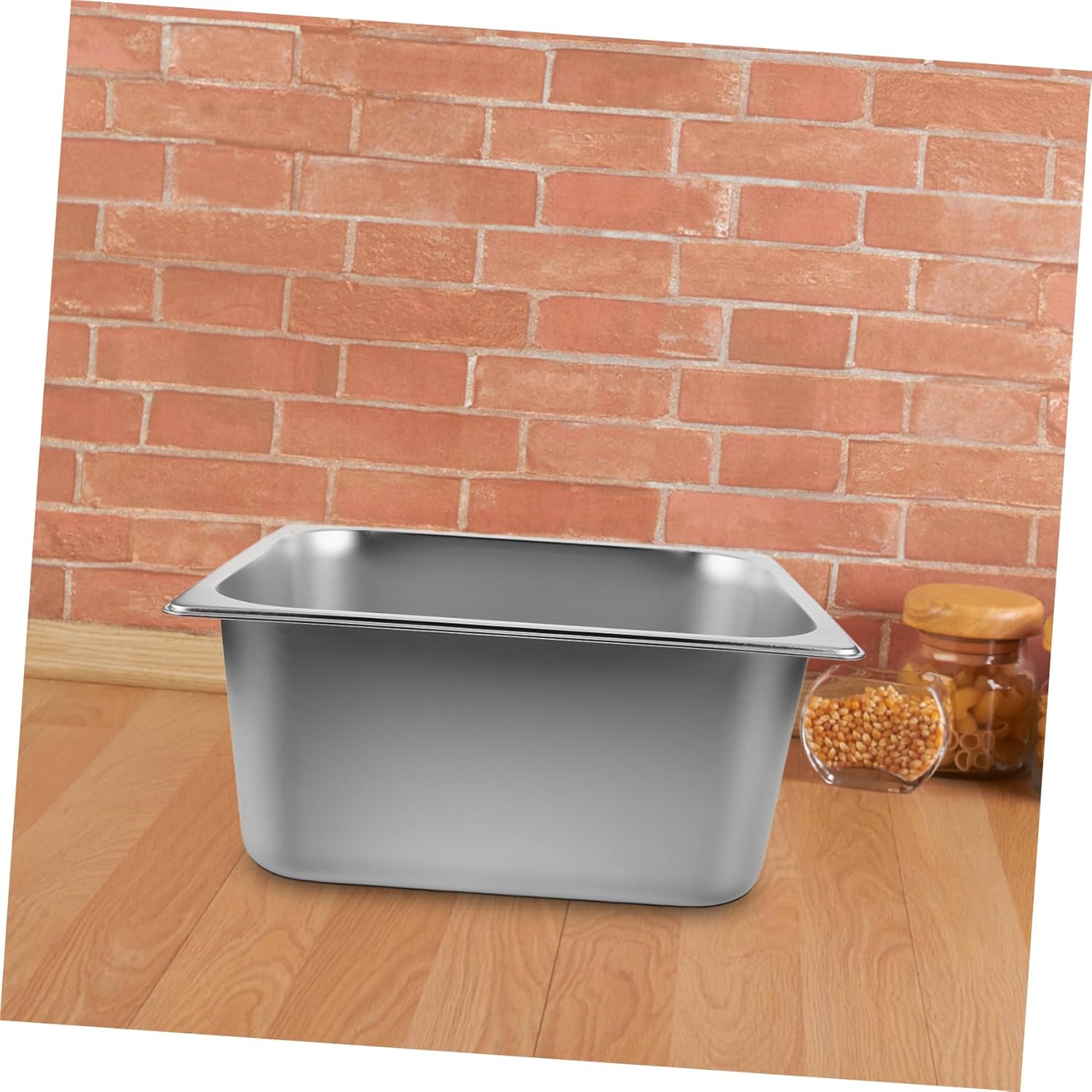 Rice Storage Container Stainless Steel Dry Food Bin for Grains Flour and Cereal Capacity Rice Dispenser for Home Kitchen Organization Sleek Design Space-saving