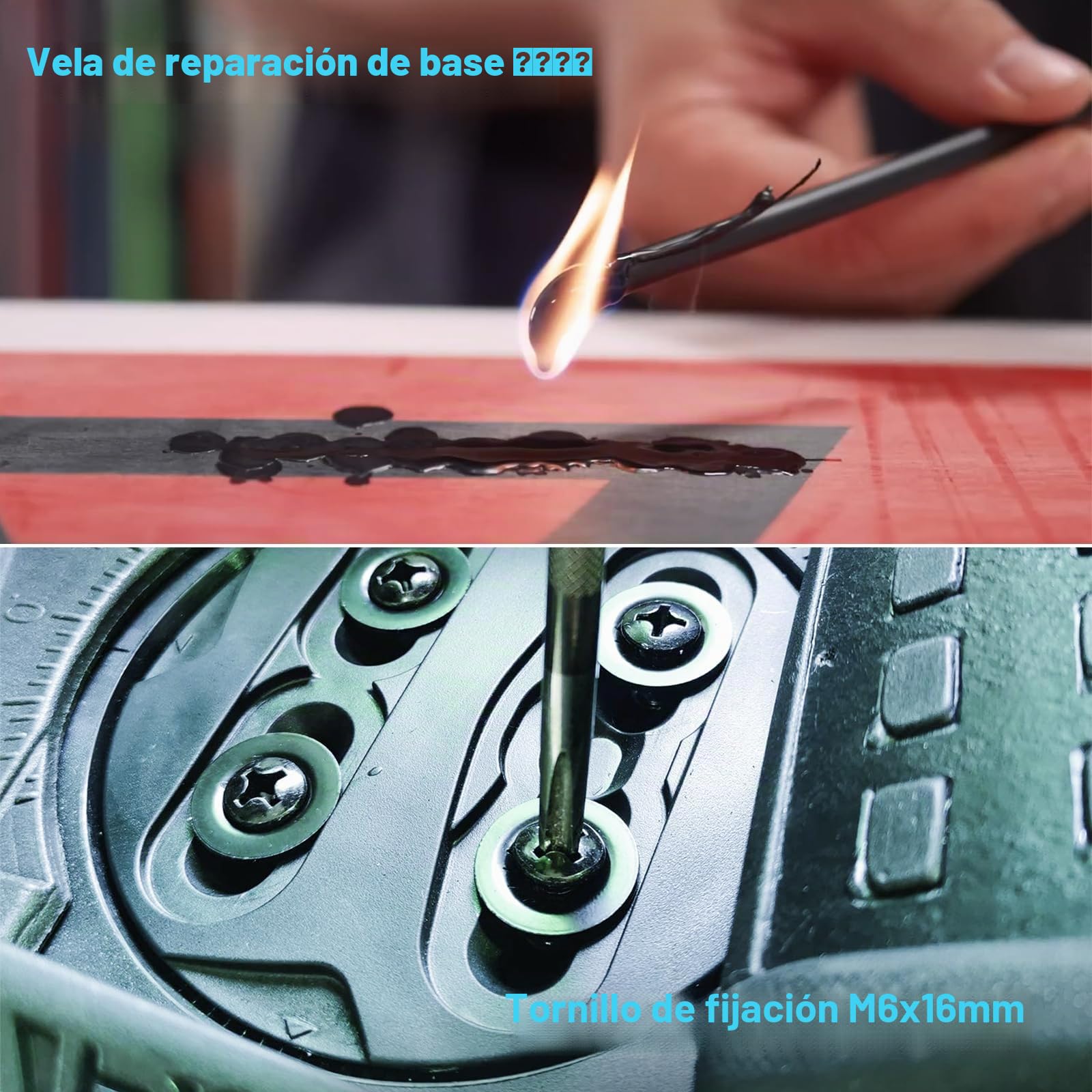 XCMAN Kit Completo Afilado Encerado Esquí Snowboard Plancha Cera Afilador Borde Lateral Reparación Base Ptex Piedra Goma Diamante