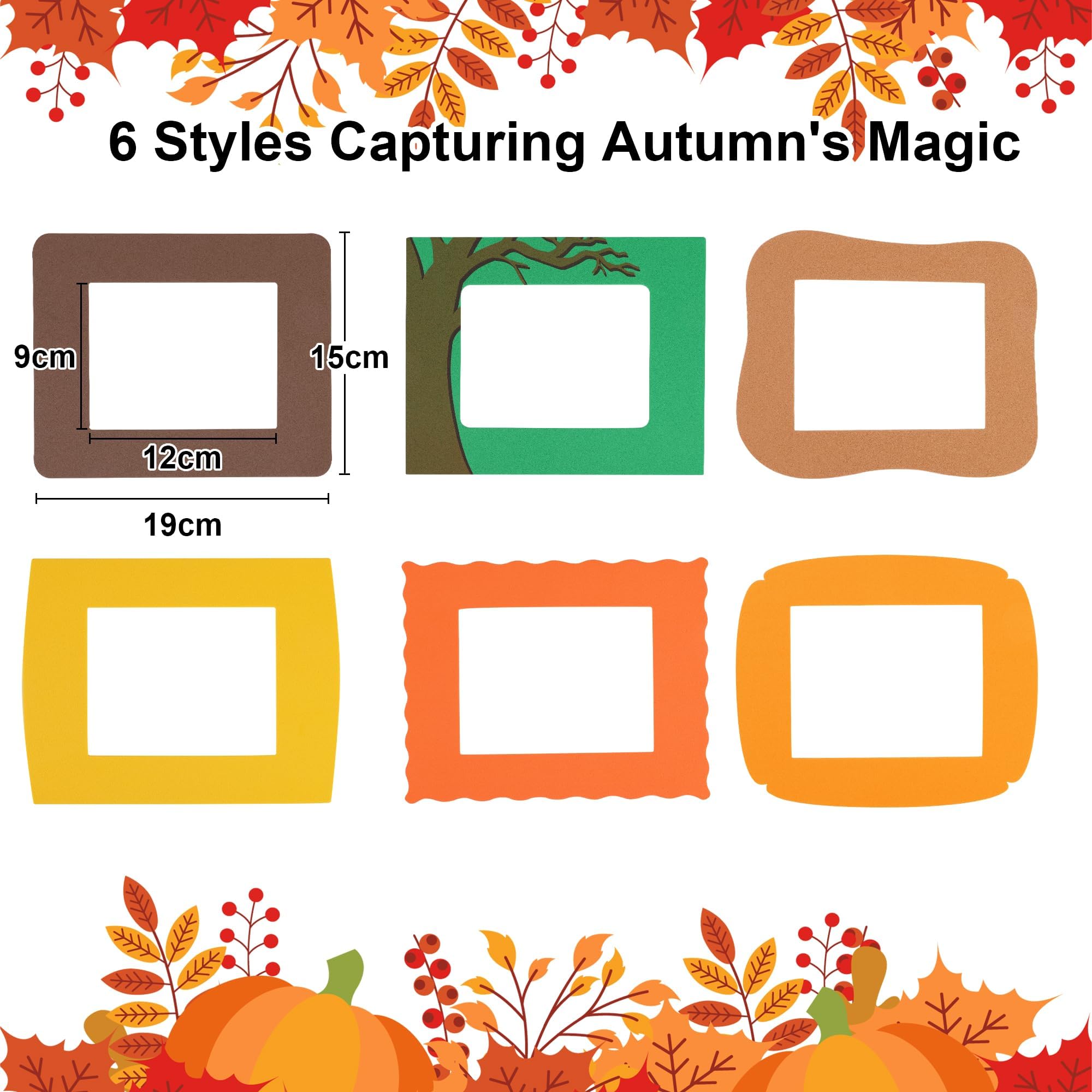 Snapklik.com : Fovths 24 Packs Fall Foam Picture Frame Kits ...