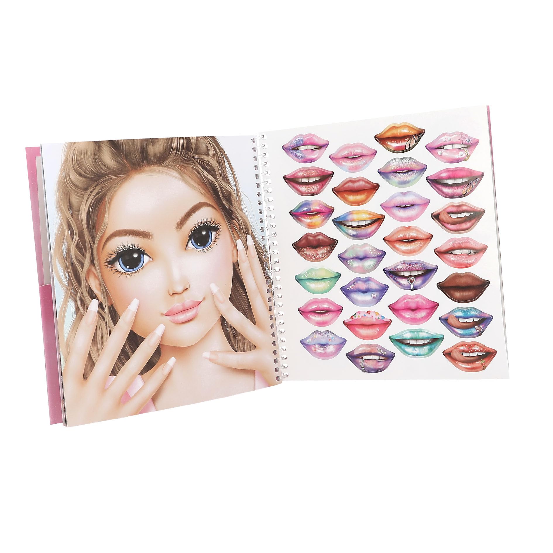Depesche 13984 TOPModel Face Dress Me Up Sticker Book with 24 Pages Model Portraits for Decorating Includes 7 Pages Accessory Sticker - Image 3