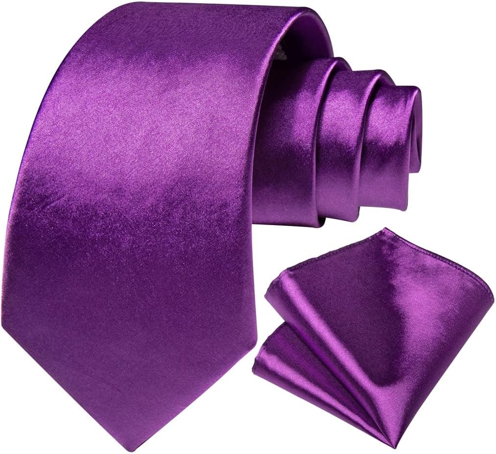 Classic Ties for Men Silk Polyster 8cm Wide Wedding Party Neck Tie Set Pocket Square Gift