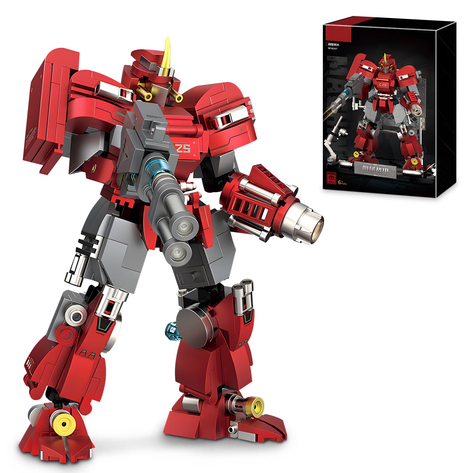 Flame Mech Building Model Toy for Kids,Cool Joint Movable Mech Display Set with Exclusive Display Stand, Birthday Gifts for Boys 8-12（453PCS）