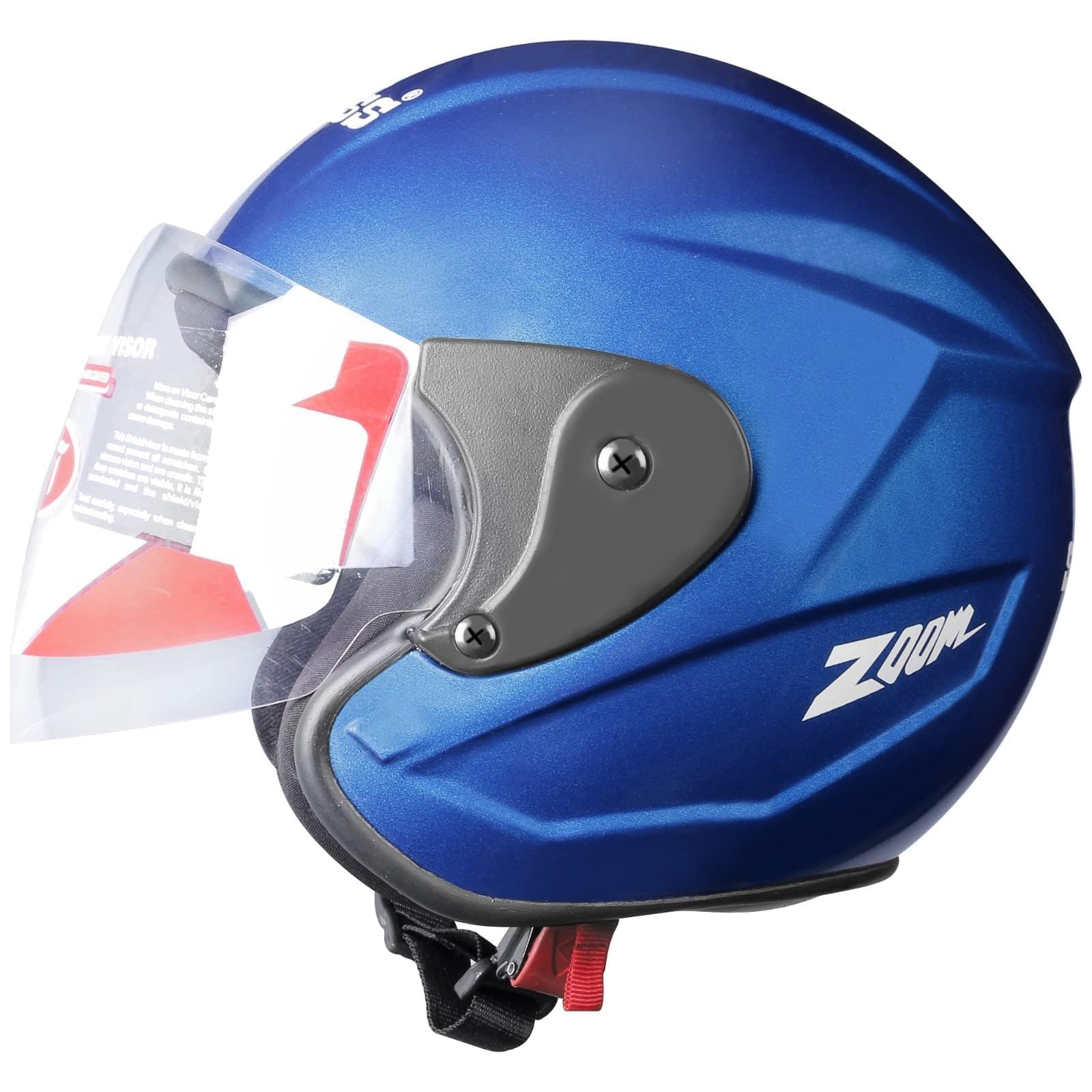 Stylish Full Face Scooty and Motorbike Helmet || Scratch Resistance and Silicone Glass Protection (Blue)-image-19