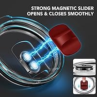 Vista 45 de Tapa con popote para vaso de 30 onzas, tapas de repuesto compatibles con YETI Rambler de 30 onzas, vaso con popote de 35 onzas, sin BPA e