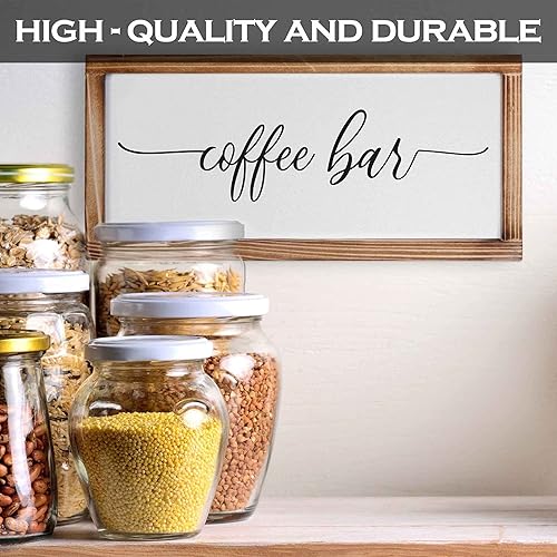 Miniatura 5 de Letrero de café decorativo de 8 x 17 pulgadas, decoración de cafetería, mesa auxiliar, pared, bar de café, casa de campo