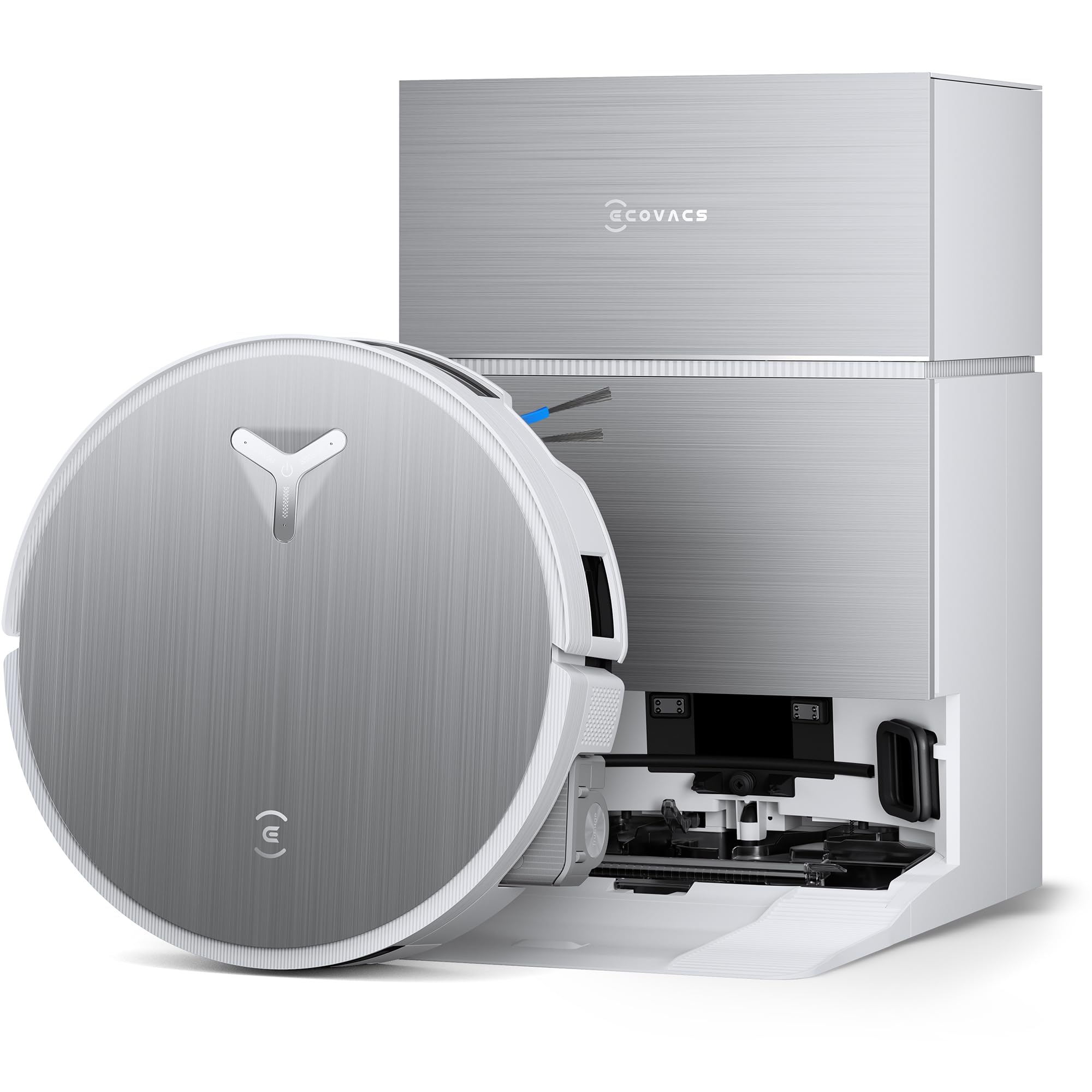 ECOVACS DEEBOT X11 PRO OMNI Robot aspirapolvere lavapavimenti, tecnologia PowerBoost, copertura 1.000 m², aspiraz. BLAST 19.500 Pa, OZMO ROLLER 2.0, AGENTE YIKO AI, TruePass 4Wd, Bianco