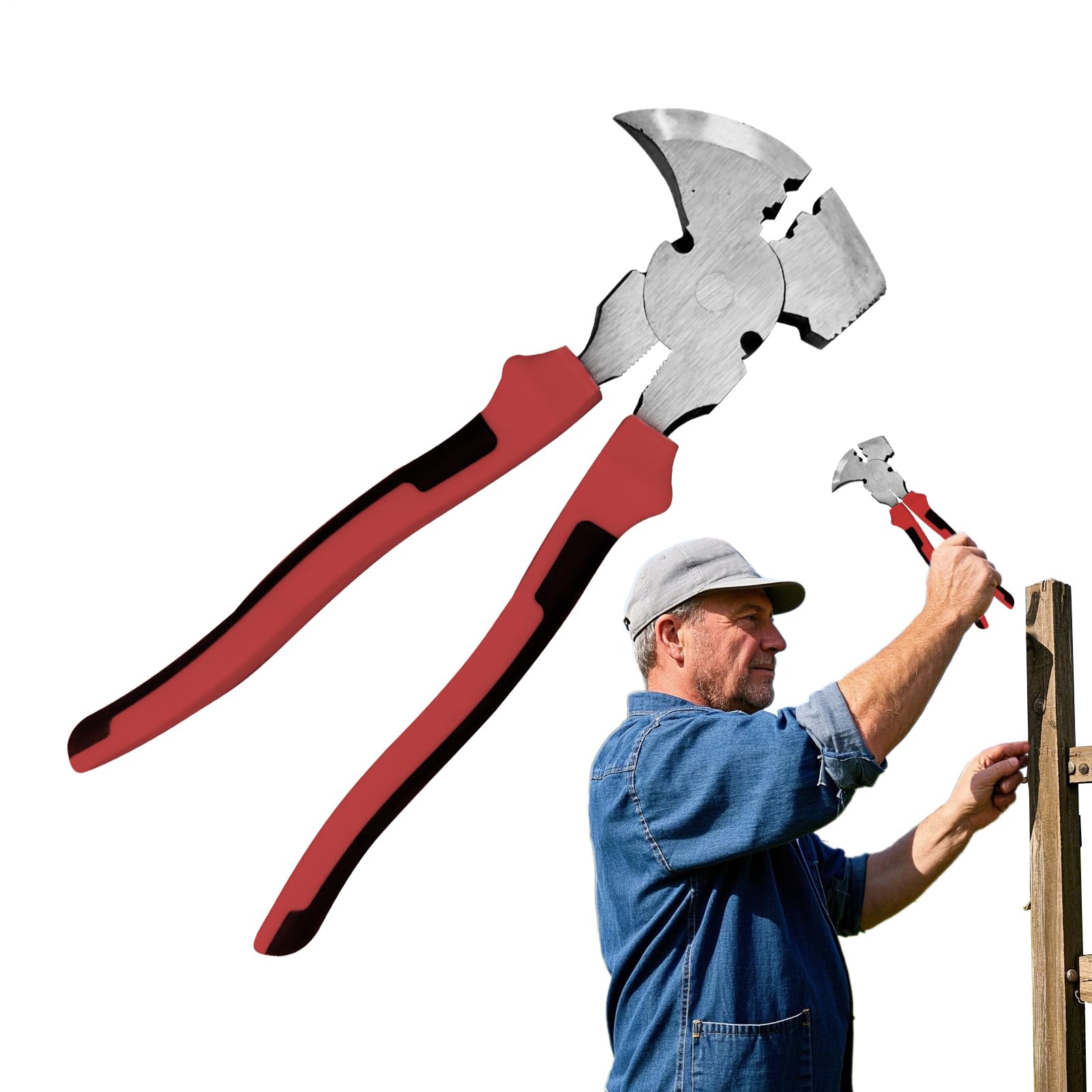 Alicates Para Vallado, Herramientas De Vallado Extractor De Clavos, Extractor De Alta Resistencia Para Cortar, Agarrar, Grapas Manuales, Clavos, Cable, Alambre En Granja, Construcción Y Hogar