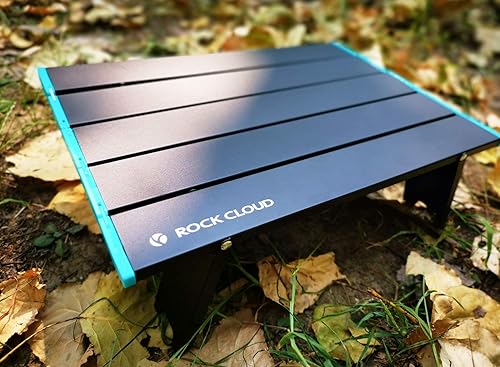 Miniatura 2 de ROCK CLOUD Mesa de playa plegable Mesa de camping portátil de aluminio ultraligera, negra