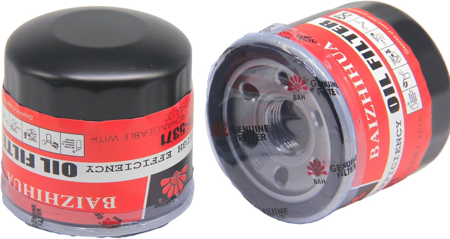 5-PACK BAIZHIHUA LF-5371 Premium Oil Filter Replace 15208AA100 Fits Subaru 1996-2009 Outback, 1990-2012 Legacy, 1993-2011 Impreza, 2002-2014 WRX & STI, 2015-2021 STi, 1998-2010 Forester 2003-2006 Baja