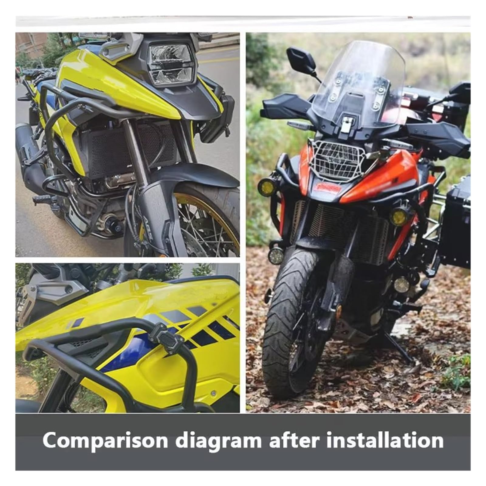 Paramotore Tubolare Per Suzuki Per V-Strom Per DL1050 Per DE Per XT 2020 2021 2022 2023 Paraurti Motore Moto Barra Protezione Telaio Motorcycle motore Paraurti