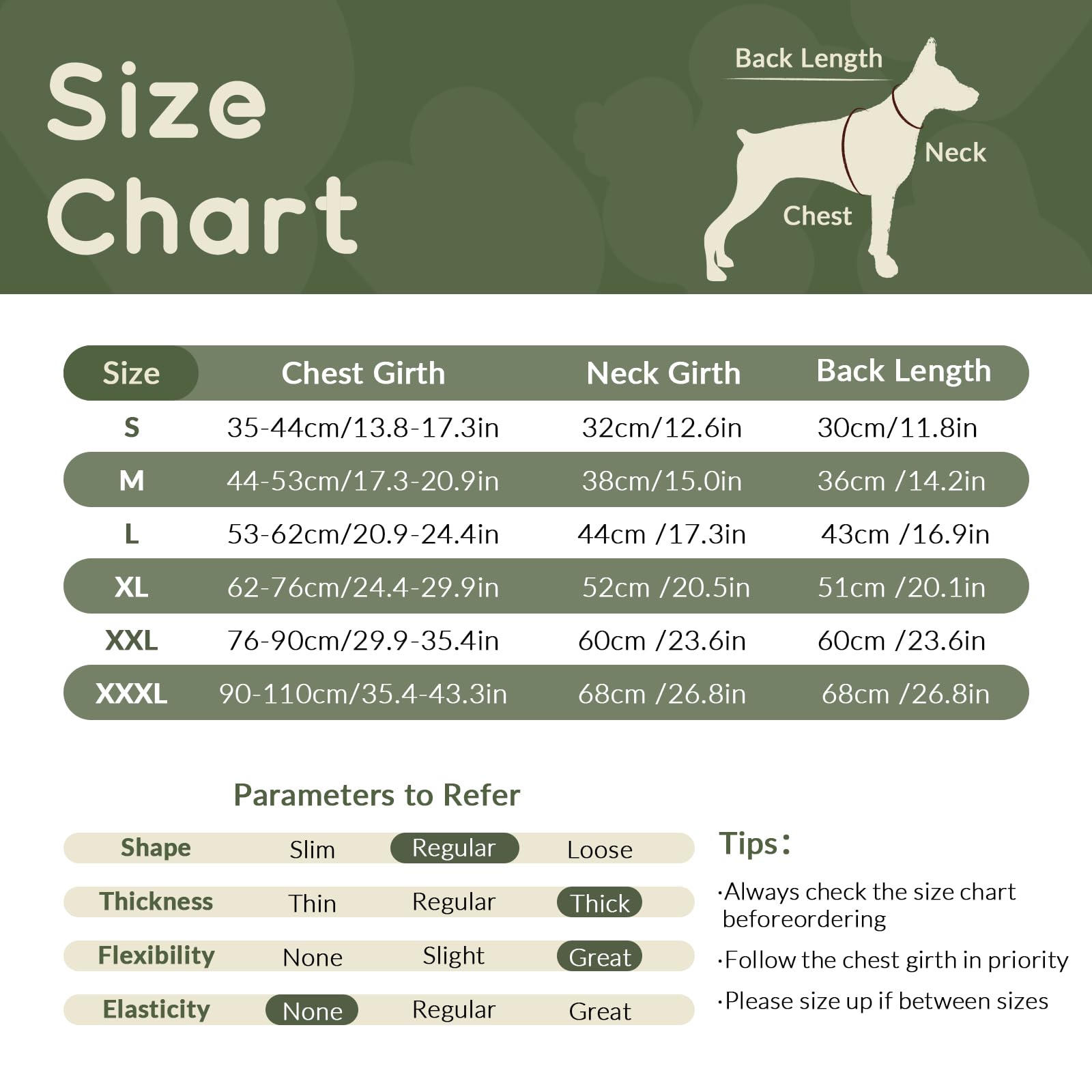 Manteaux d'hiver pour Chiens, Manteau Polaire Chien Grande Gilet Chien Hiver Manteau pour Bouledogue Francais Chihuahua avec Bandes Réfléchissantes(Vert Armée, 2XL)