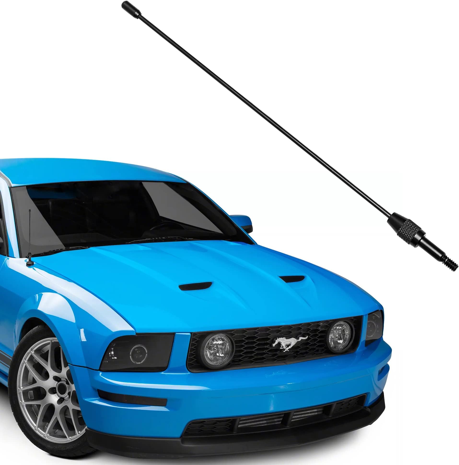 Short Antenna for Ford Mustang GT V6 1979-2009, 8 Inch Mustang Car Antenna Replacement Designed for Optimized AM FM Radio Reception
