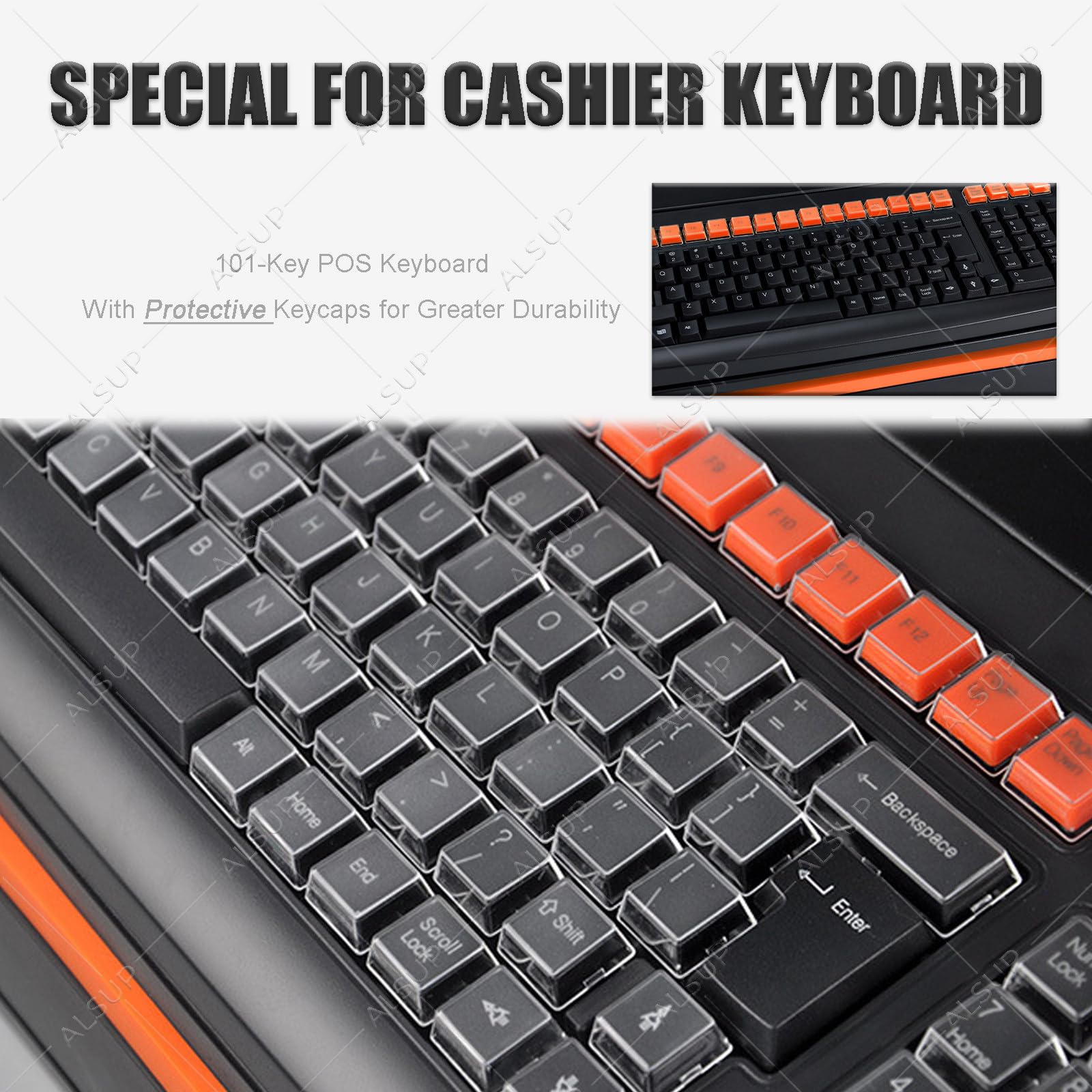 Terminal TPV para Comercio Minorista, Caja Registradora Todo en Uno con Pantalla Táctil, Cajón Portamonedas, Impresora 58mm y Escáner de Código de Barras Orange-8+256GB