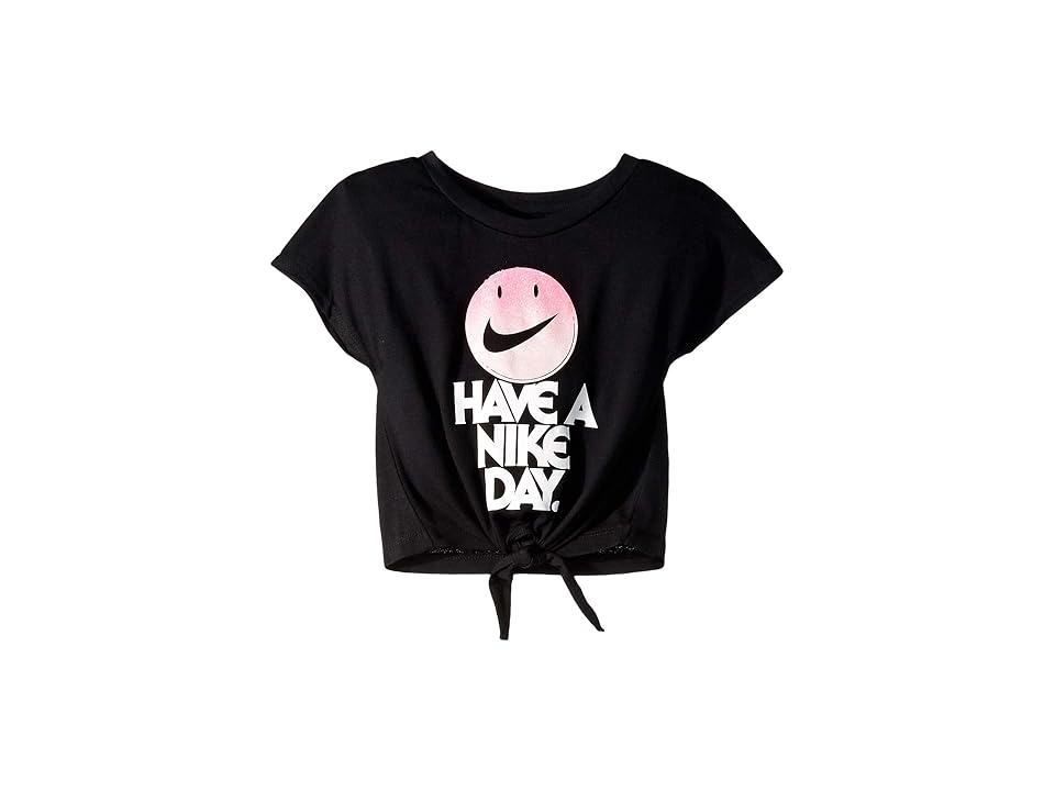 

Nike Kids Have A Nike Day Modern Tie Tee (Little Kids) (Black) Girl's Clothing