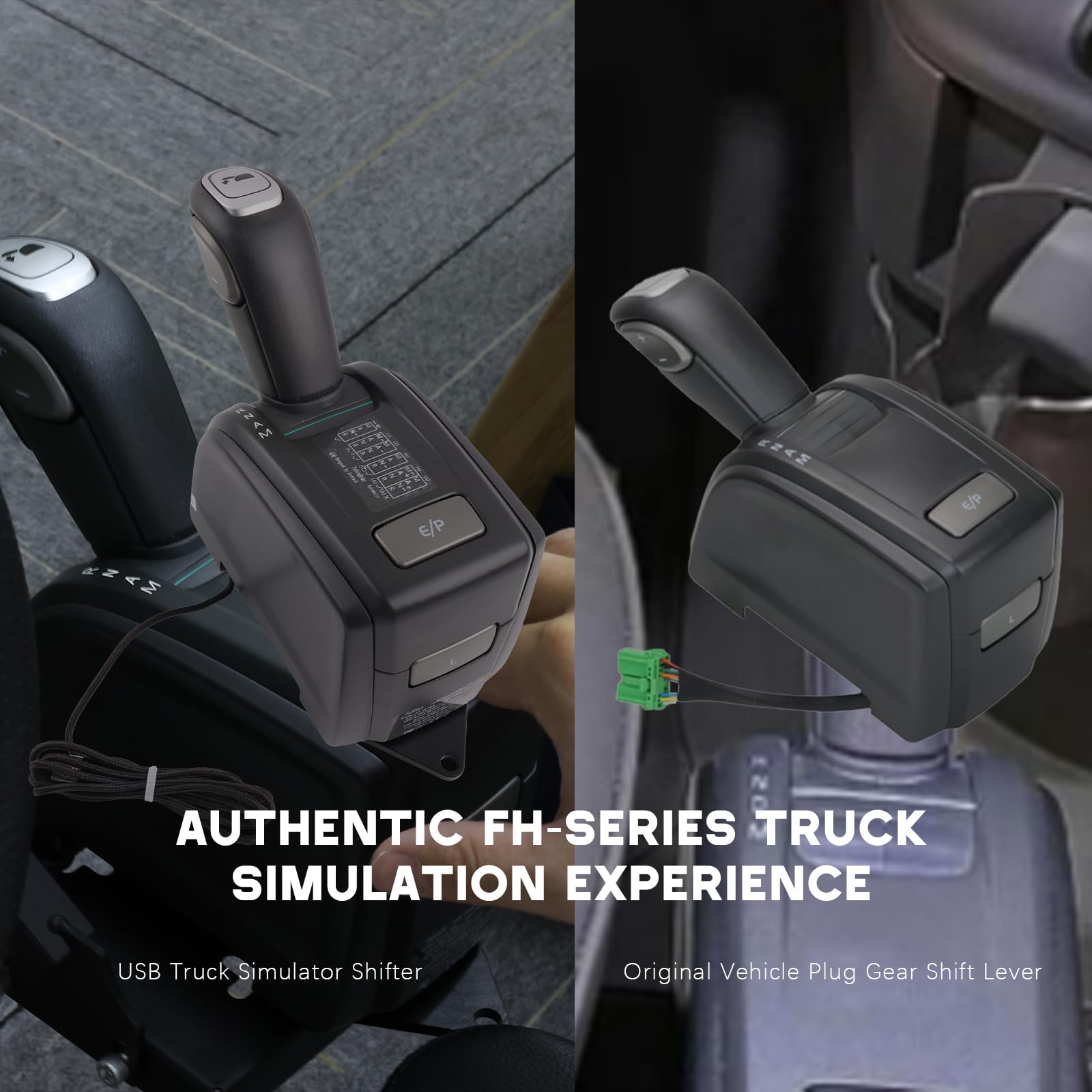 VVORHSBELL USB-Lkw-Simulator-Schalthebel Kompatibel mit Euro Truck Simulator 2 ETS2 American Truck Simulator ATS PC Ersatz LHD Volvo Truck FH12 FH13 iSHIFT