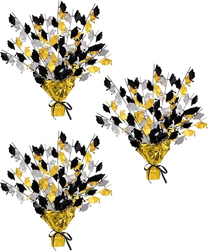 Beistle Centros de mesa de graduación de 3 piezas, decoración de mesa para decoraciones de fiesta de graduación