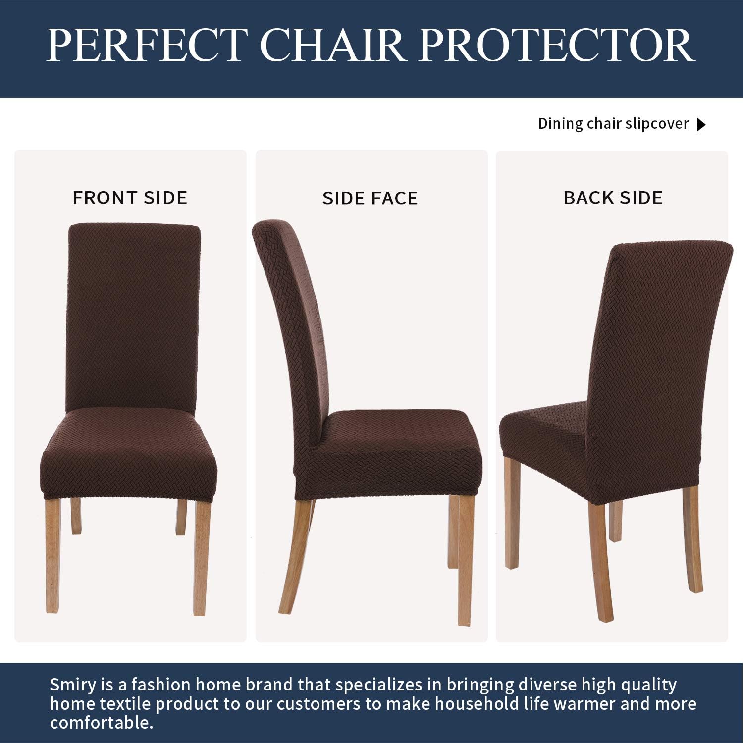 Tесh Dеаlѕ 🔥 smiry Chair Covers for Dining Room Set of 2, Stretch Jacquard Dining Room Chair Covers, Removable Washable Parsons Chair Slipcovers Seat Protector,Twill Coffee Prоmо 40% оƒƒ smiry Chair Covers for Dining Room Set of 2, Stretch Jacquard Dining Room Chair Covers, Removable Washable Parsons Chair Slipcovers Seat Protector,Twill Coffee