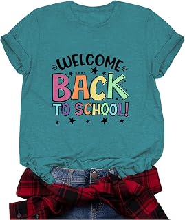Welcome Back to School Shirts for Teacher Women Teachers Students First Day of School Tees Teachers Life T-Shirt