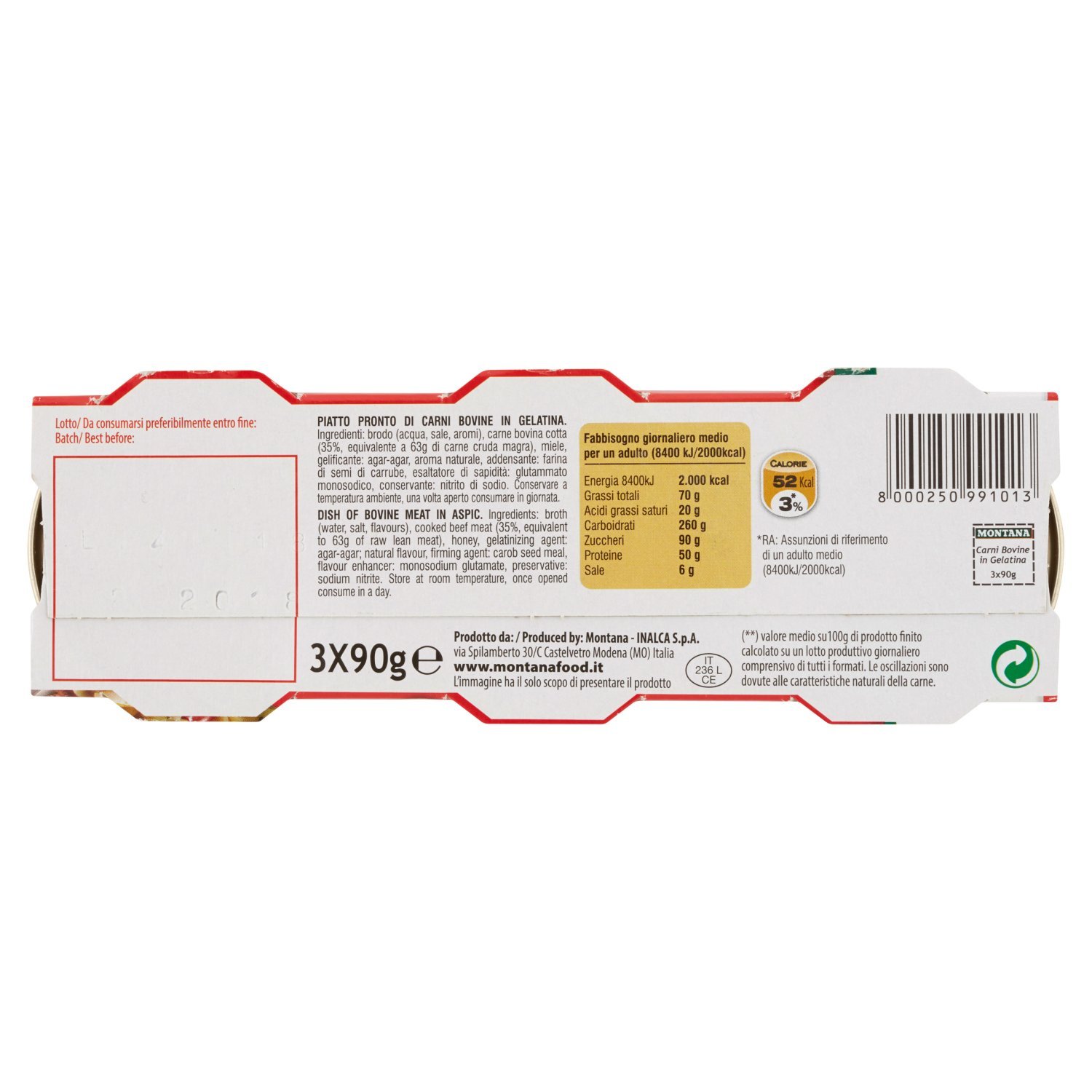 Montana Carne Oro Gr.90X3 - [confezione da 4]