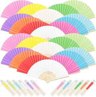 iZoeL 24x Handfächer Hochzeit Papierfächer Fächer Gastgeschenk Macaron