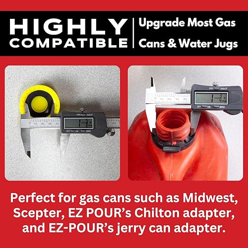 Miniatura 2 de EZ-POUR Kit de tapa base de rosca gruesa  Tapa de base de boquilla de repuesto y boquilla y anclaje de bloque sólido, águila, iglú, medio oeste