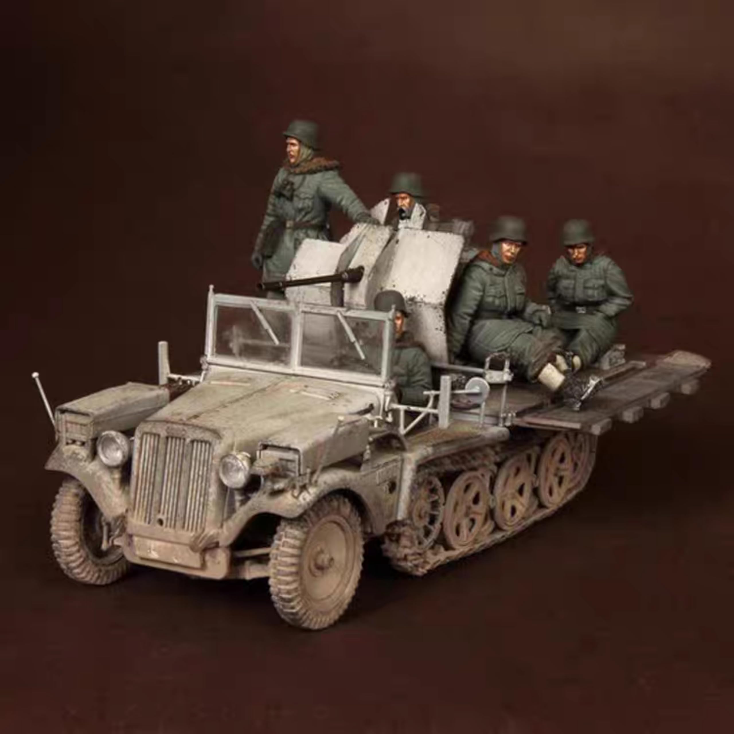 1/35 Kit de Modelo de Resina de tripulación de Tanque alemán de la Segunda Guerra Mundial Modelo de Soldado de Resina sin Pintar ni ensamblar (5 Hombres, sin Tanque) //d1v3J1