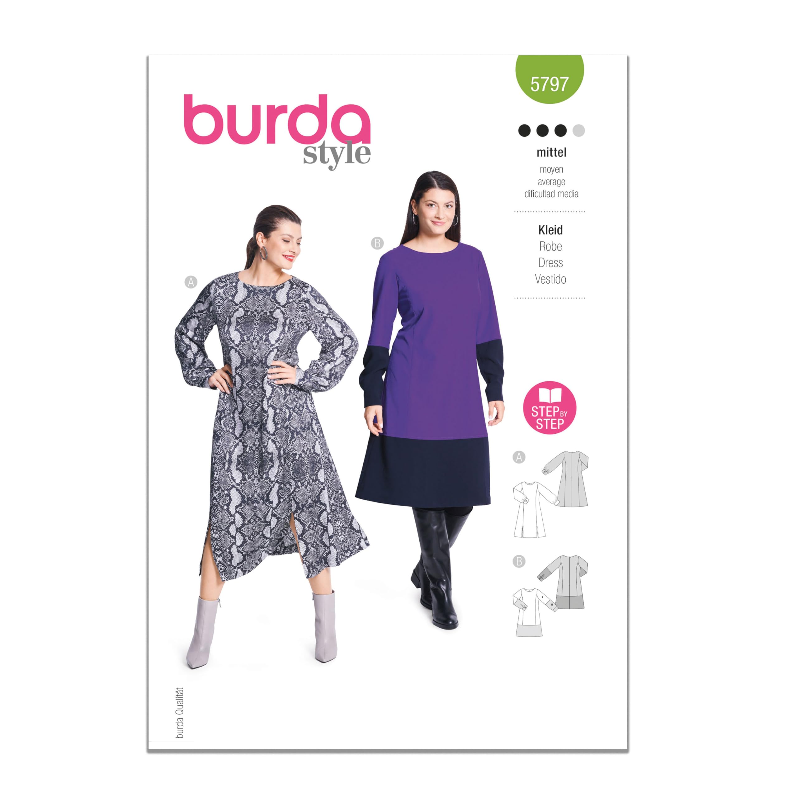 Burda Style Sewing Pattern B5797 Misses' Dress