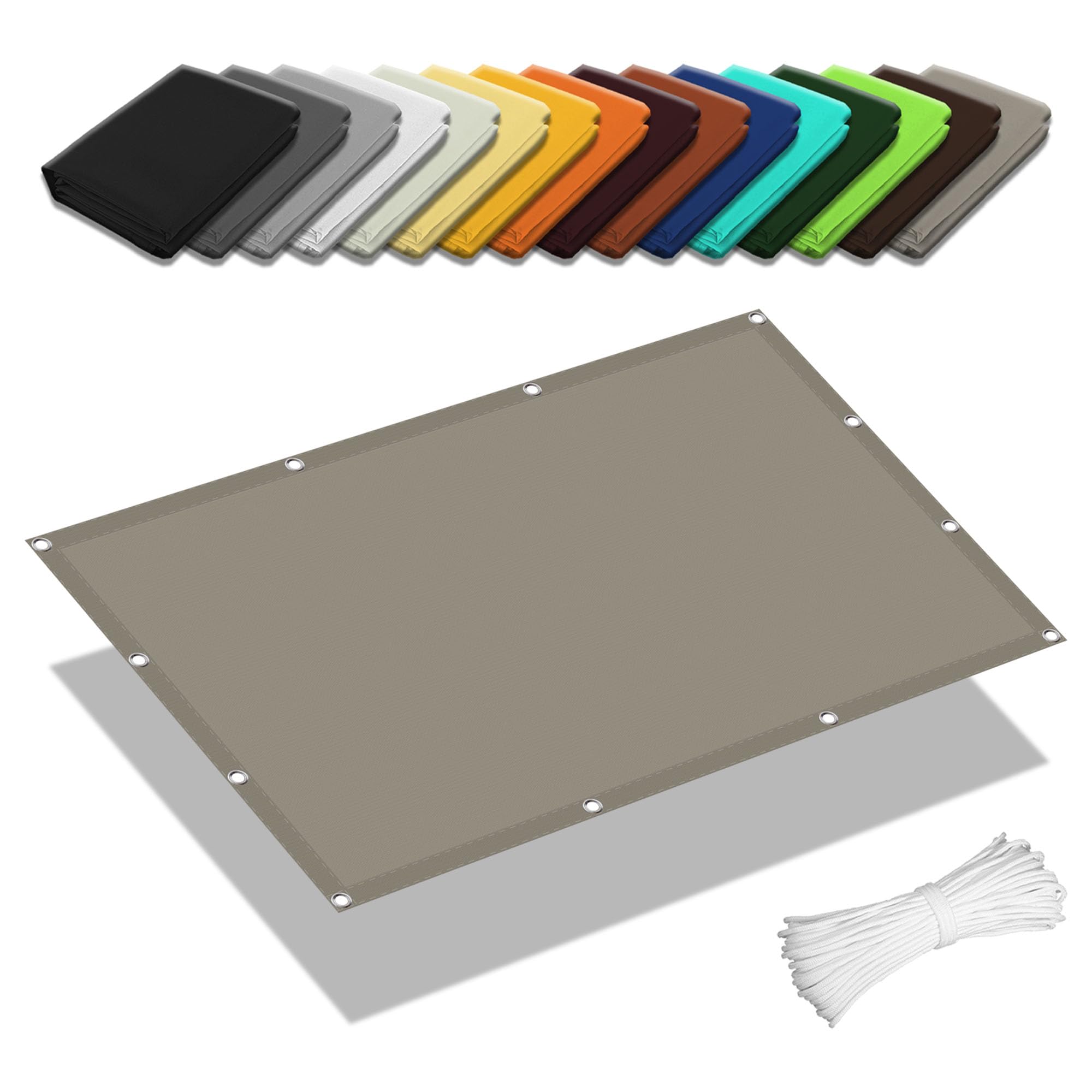 Voile d'ombrage rectangulaire étanche 4x6,5 extérieur jardin balcon