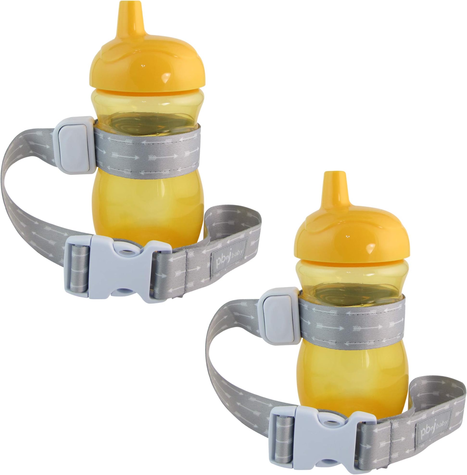 PBnJ Baby SippyPal Sippy Cup Holder Strap Leash Tether (Arrow Gray 2-Pack)