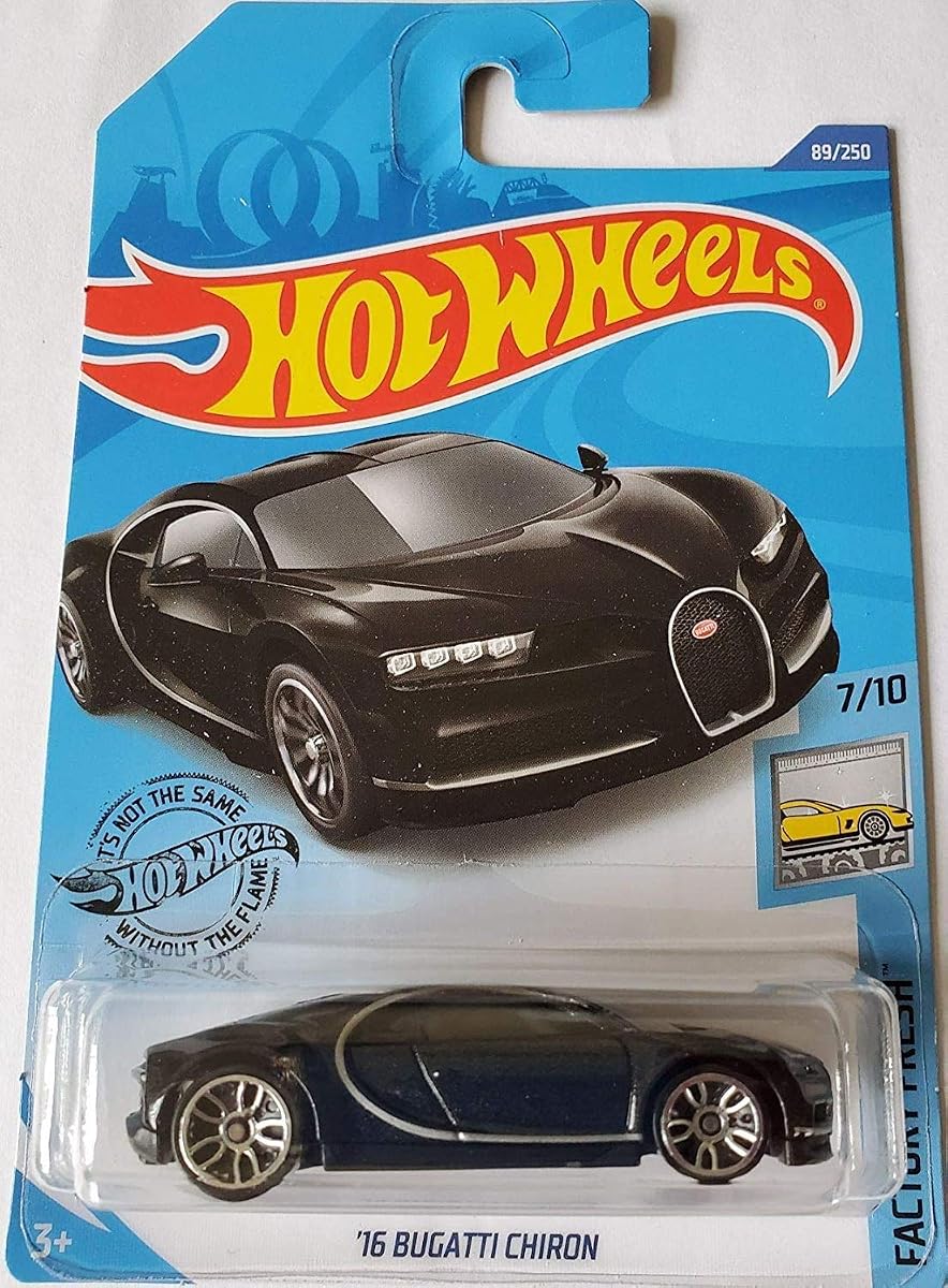 Hot Wheels 2020 Factory Fresh '16 Bugatti Chiron, negro 89/250