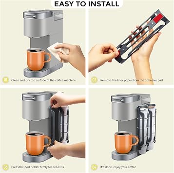 K Cup Holder for Keurig: Coffee Pod Holder for Counter Small Space, 2 Black | Space Saving K pod Storage Organizer, Kcup holders for Wall Mount, Perfect for Counters Small Space