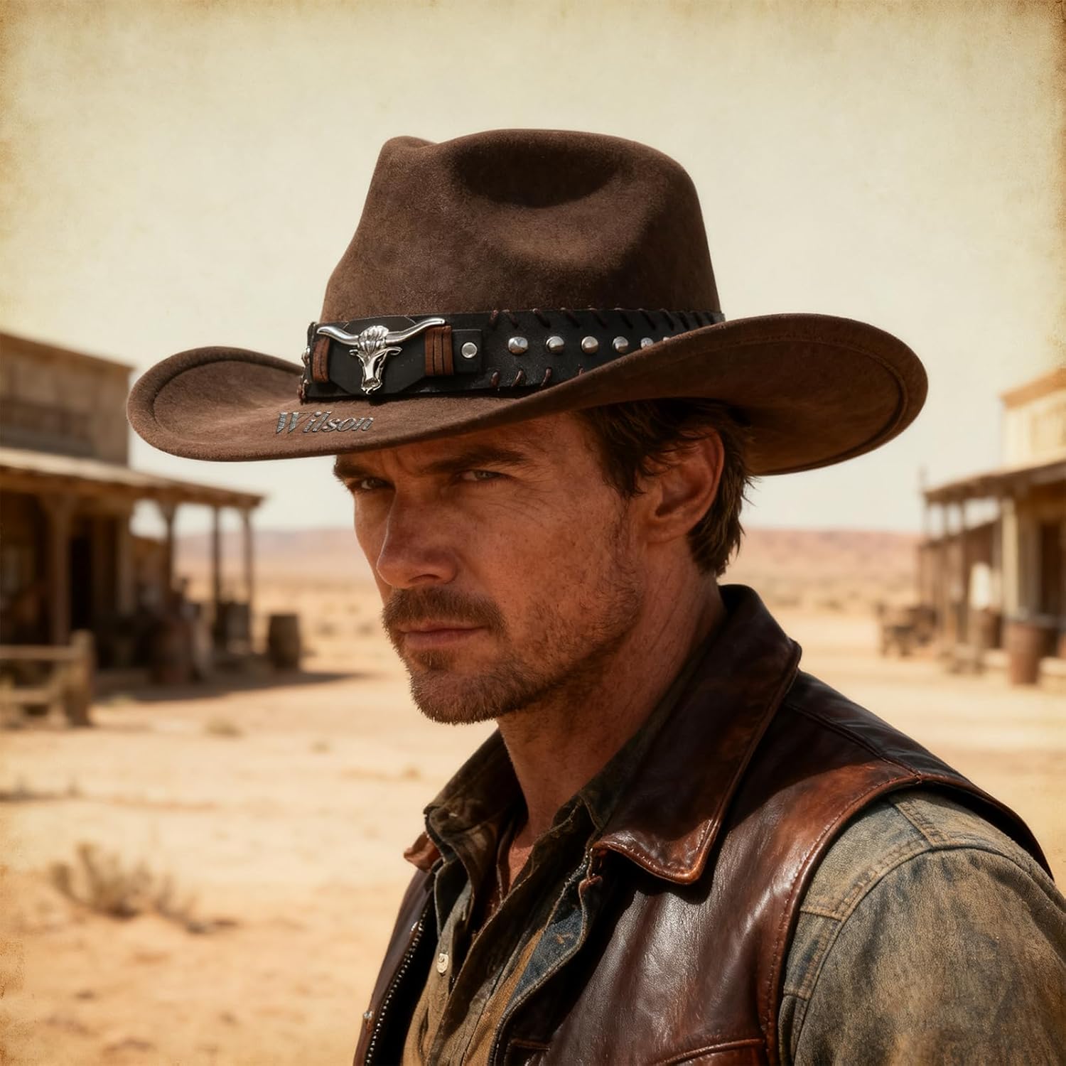 Custom Cowboy Hat with Embroidered Name for Kids & Adults, Personalized Western Cowboy Hat for Boys Men Women, Family Matching Cowboy Hat for Parties & Western Theme - Image 5