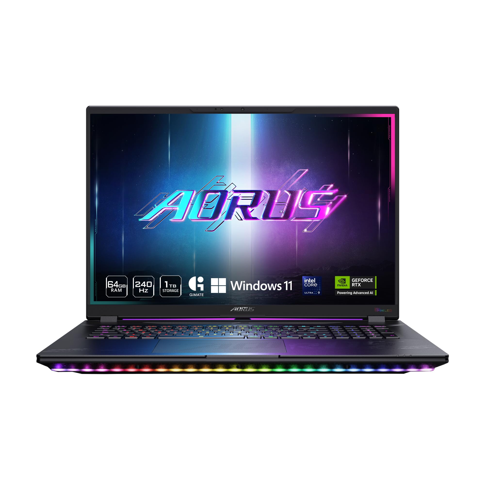 GIGABYTE AORUS Master 18 Gaming Laptop - 240Hz 2560x1600 Mini-LED - NVIDIA GeForce RTX 5080 - Intel Core Ultra 9 275HX - 2TB SSD with 32GB DDR5 RAM -