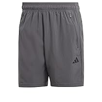 adidas Uomo Train Essentials Woven Training Shorts, Grey Five, Black, M 7 inch