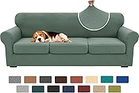 Vista 17 de XINEAGE - Fundas para sofá de 3 piezas, para sofá de 2 cojines extragrandes, funda súper elástica para sofá de 2 asientos, funda universal para sofá